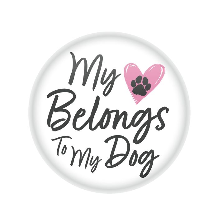 My Heart Belongs To My Dog Button 2"