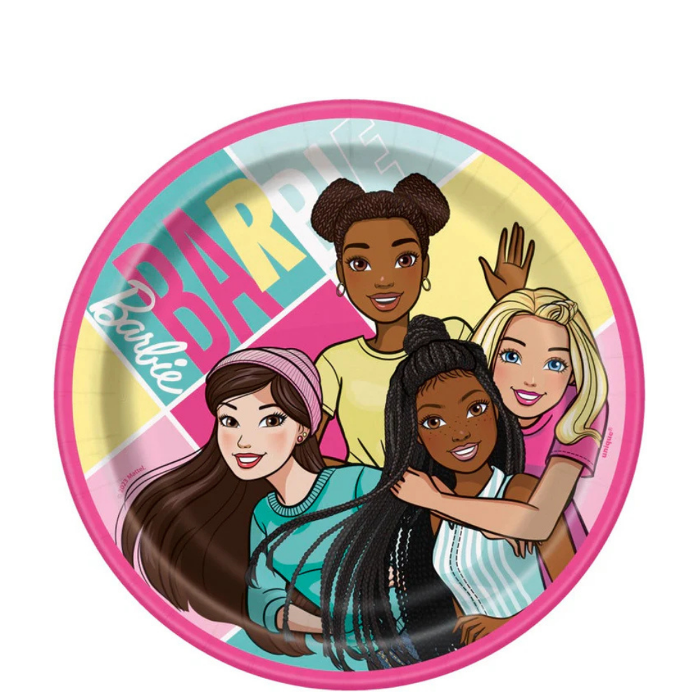 Barbie 7in Plates 8ct