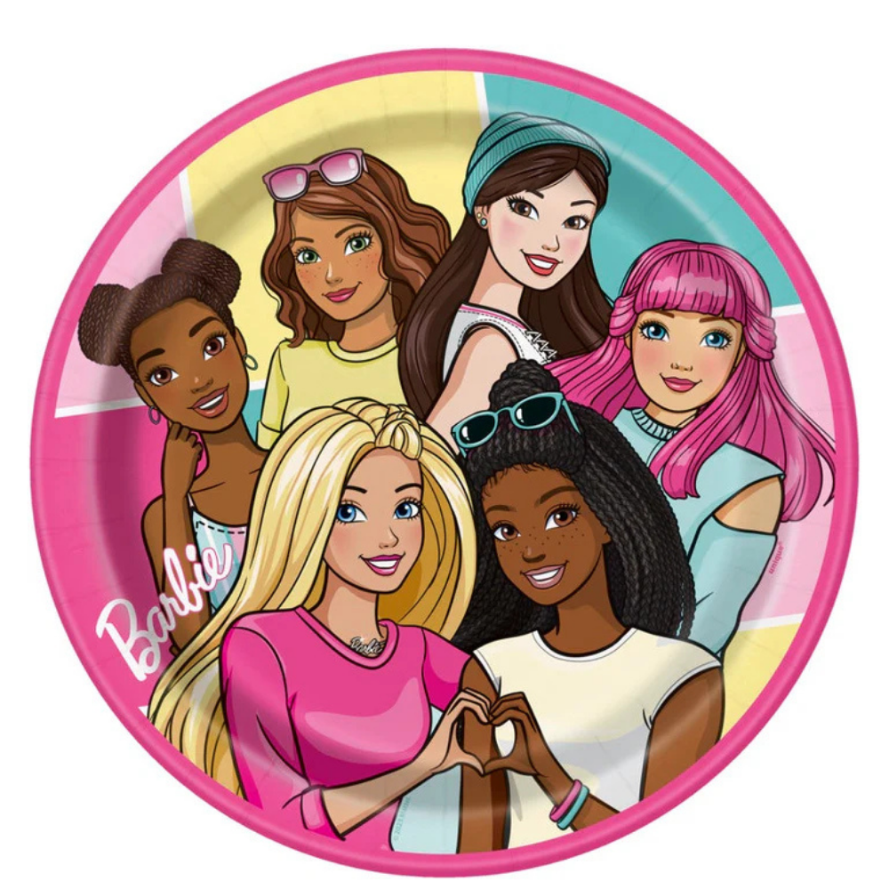Barbie 9in Plates 8ct