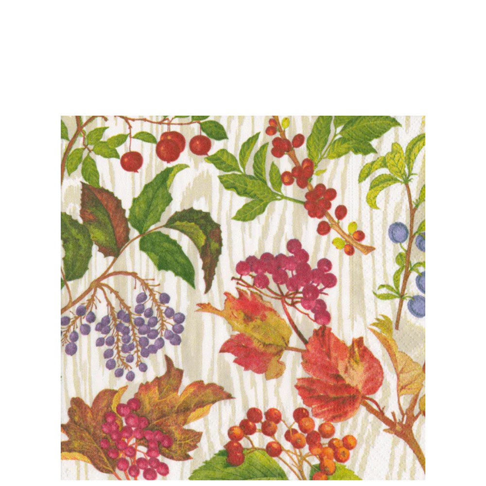 Berry Botanical Cocktail Napkins 20ct