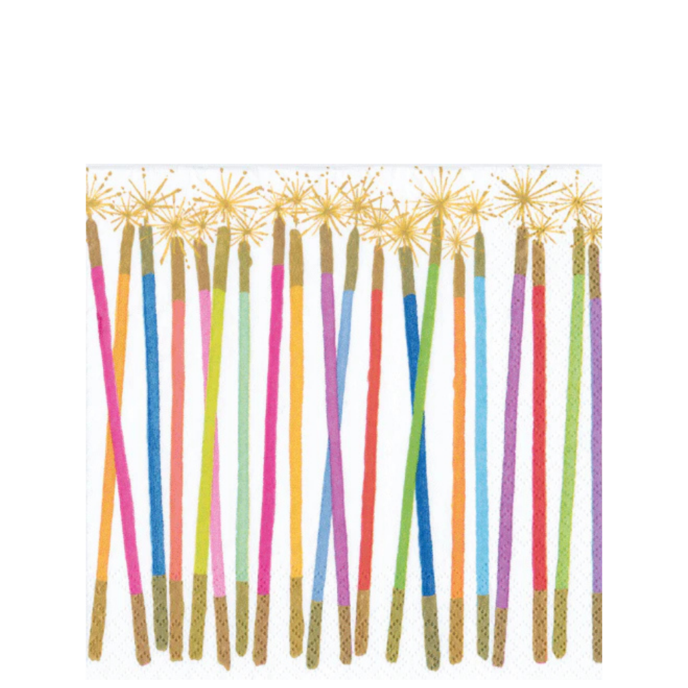 Birthday Candles Tableware Cocktail Napkins 20ct