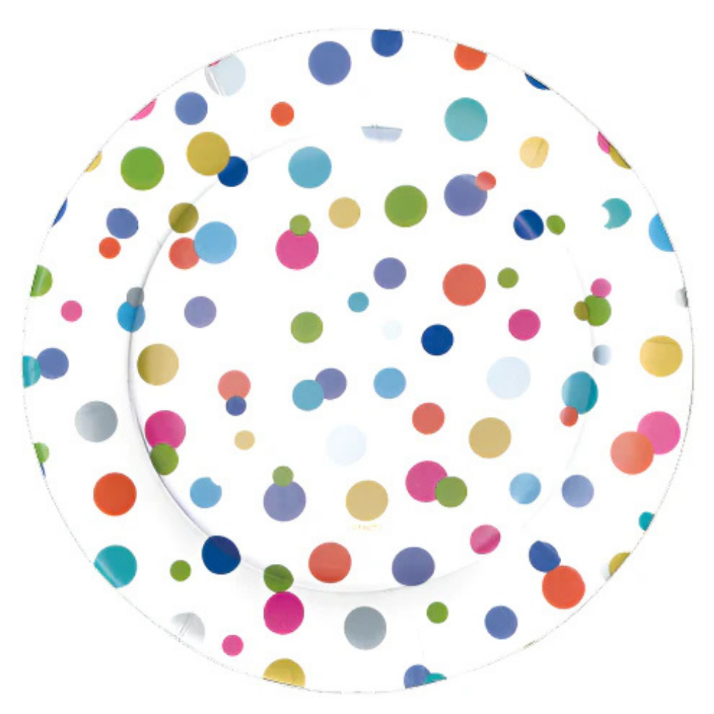 Birthday Confetti Tableware Dinner Plates 8ct