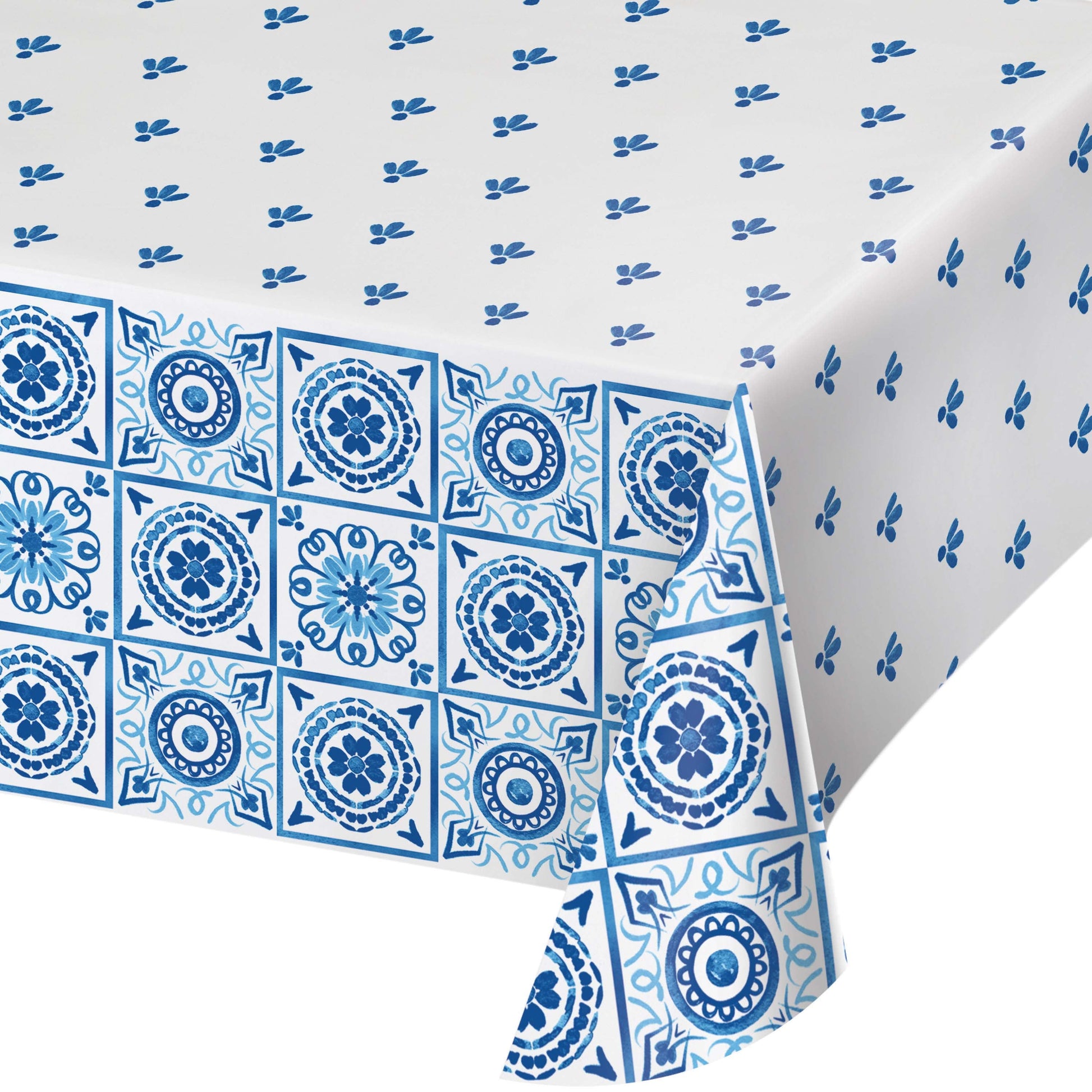 Blue Willow Paper Table Cover 54in x 96in
