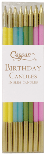 Birthday Slims Candles 6in - Mixed Pastels