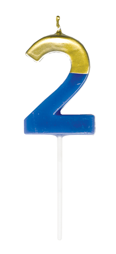 Number Candle Gold Dipped