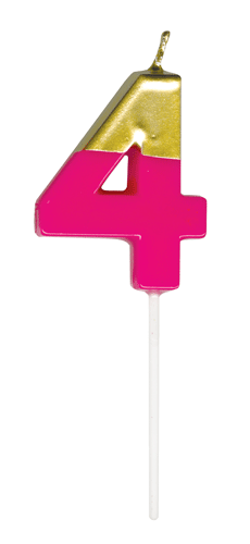 Number Candle Gold Dipped