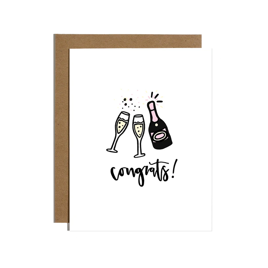 Congrats! Champagne Card