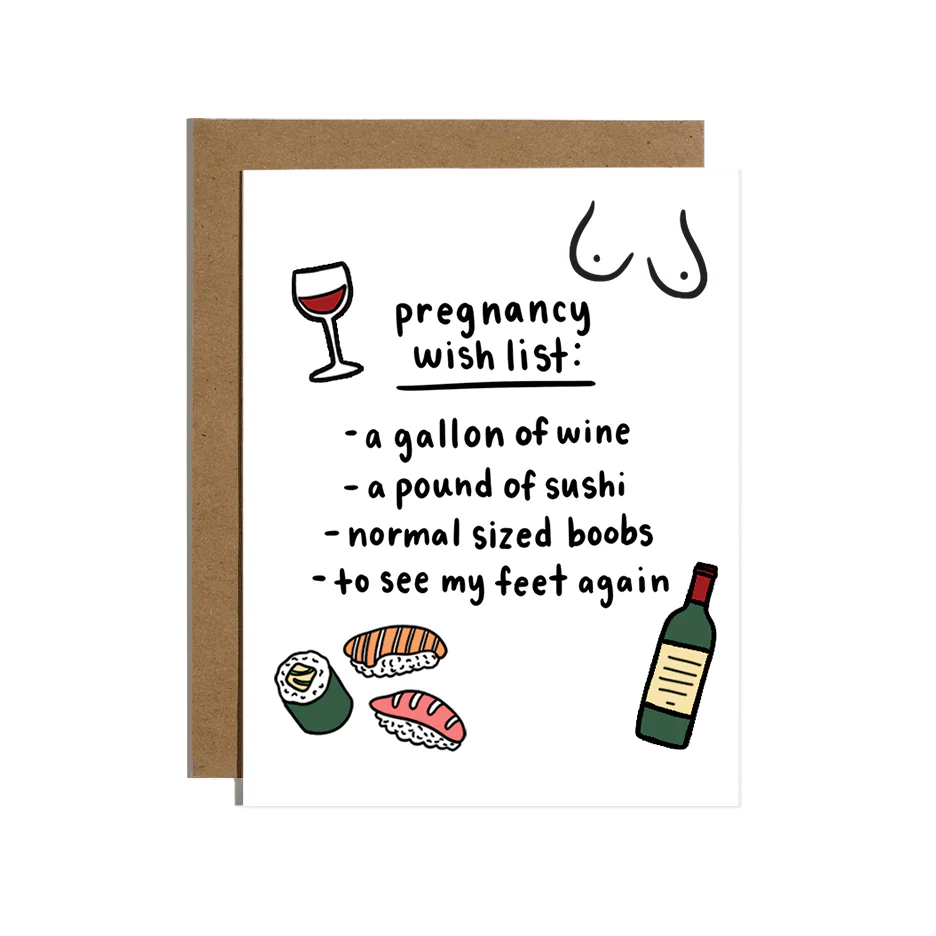 Pregnancy Wishlist Baby Card