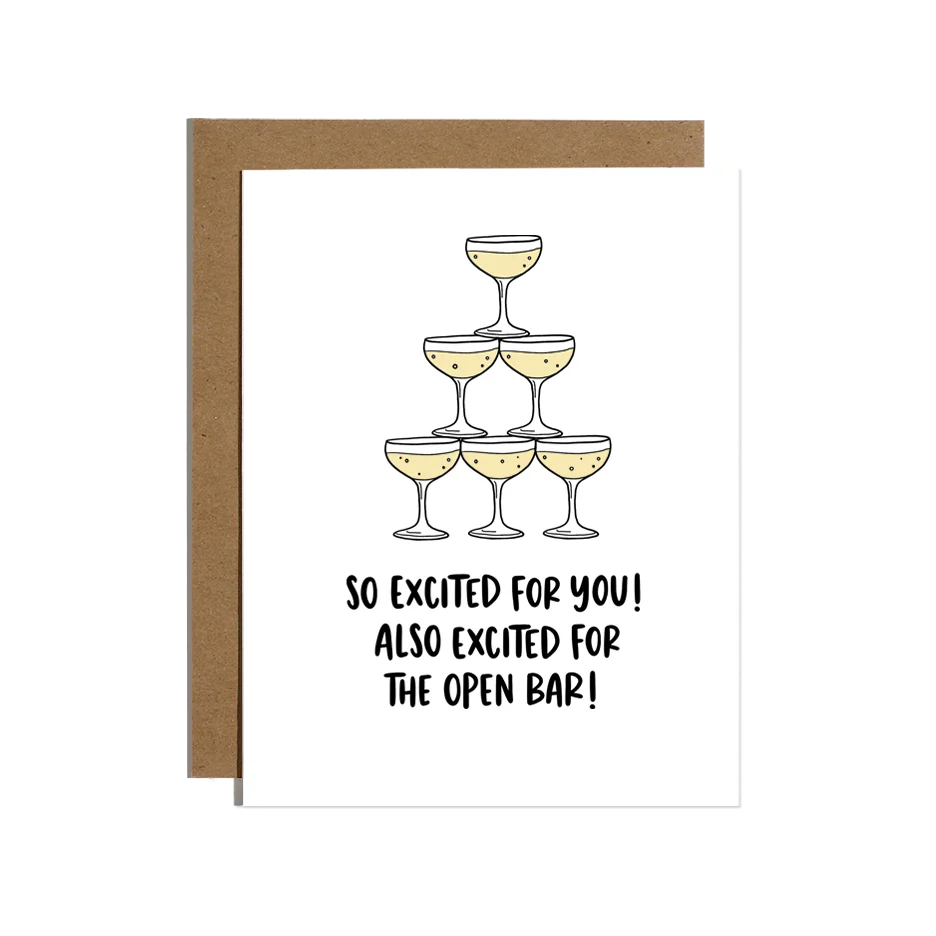 Open Bar Wedding Card