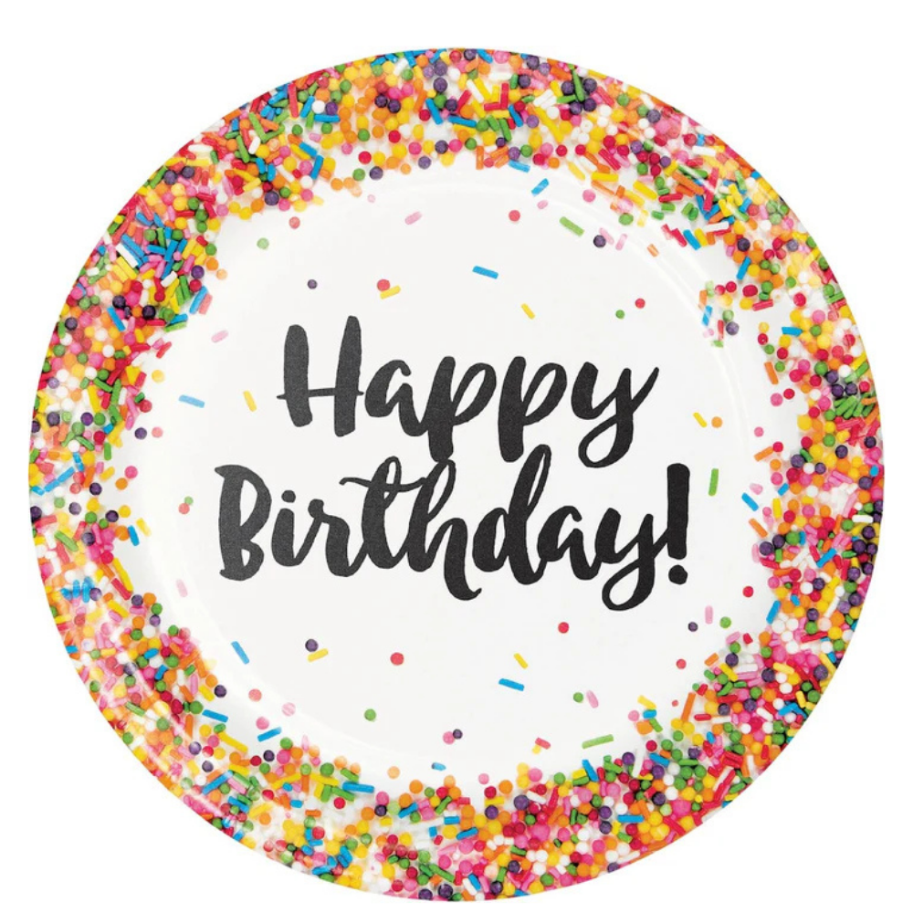 Confetti Sprinkles 9in Dinner Plates 8ct