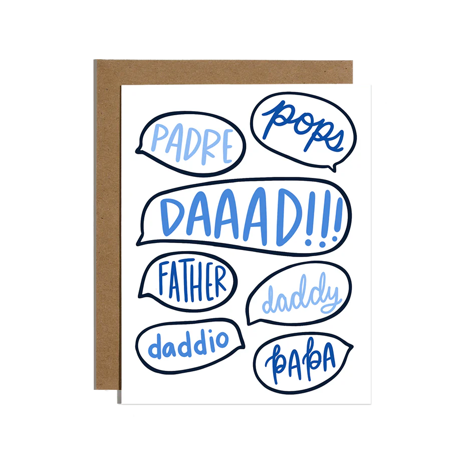 Dad Word Bubbles Card