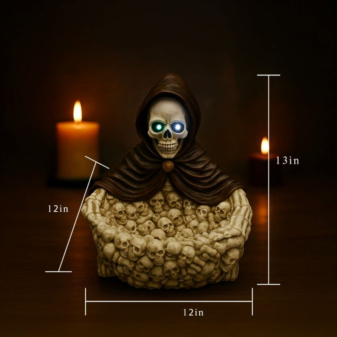 Light-Up Grim Reaper Skull Bowl