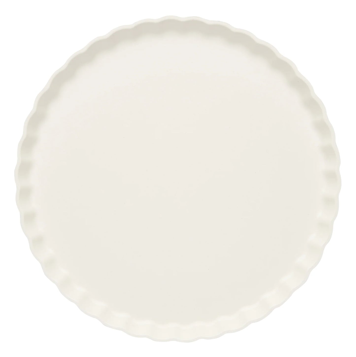 White Eco Pleated 11in Dinner Plates 8ct