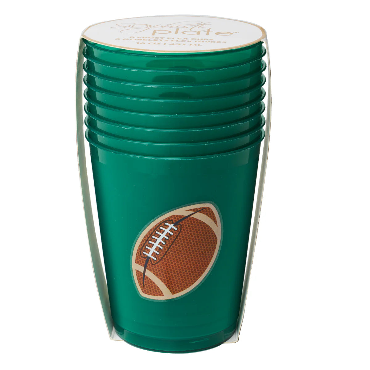 Tailgate Football Frost Flex 16oz Cups 8ct