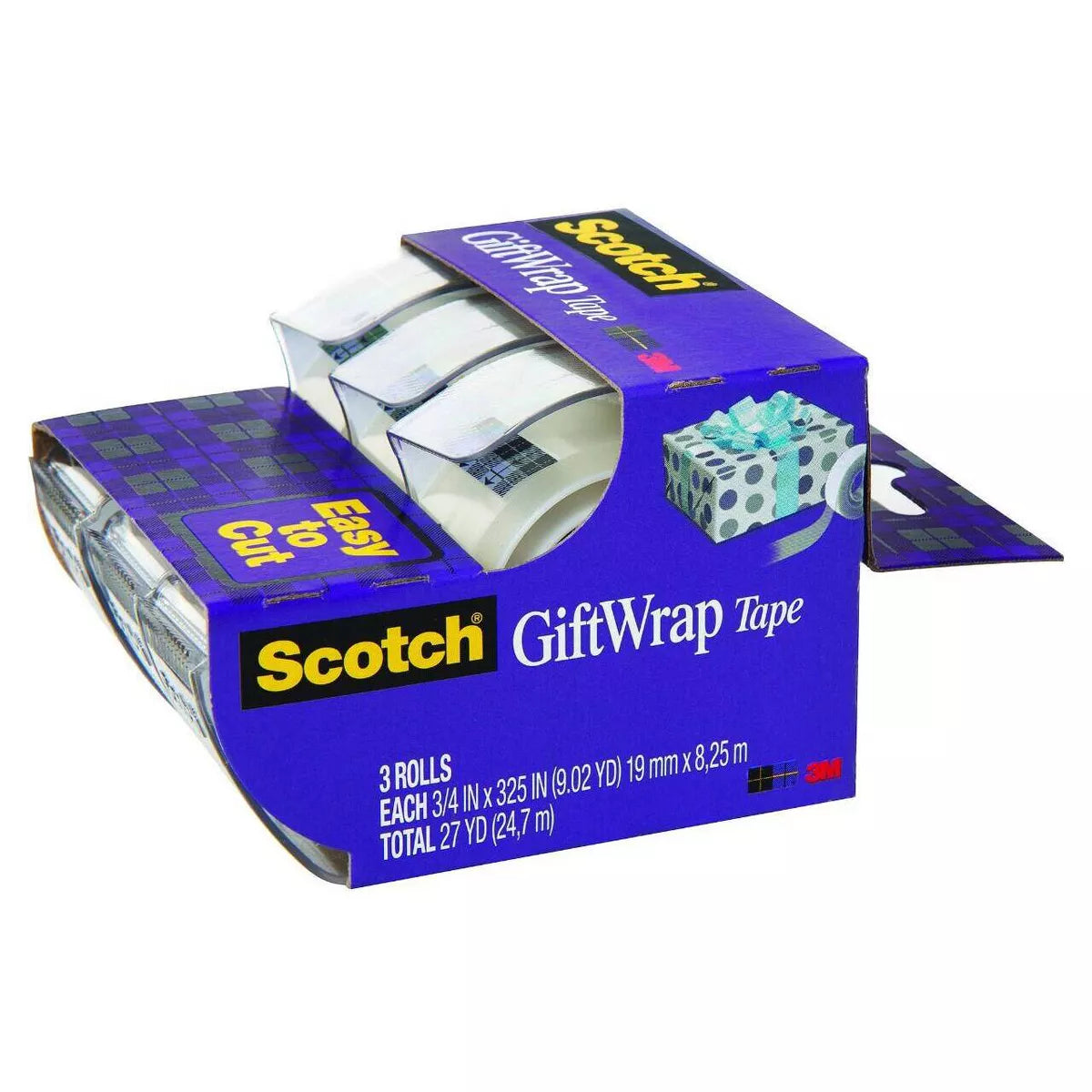 Scotch Gift Wrap Tape with Dispensers 3 pack