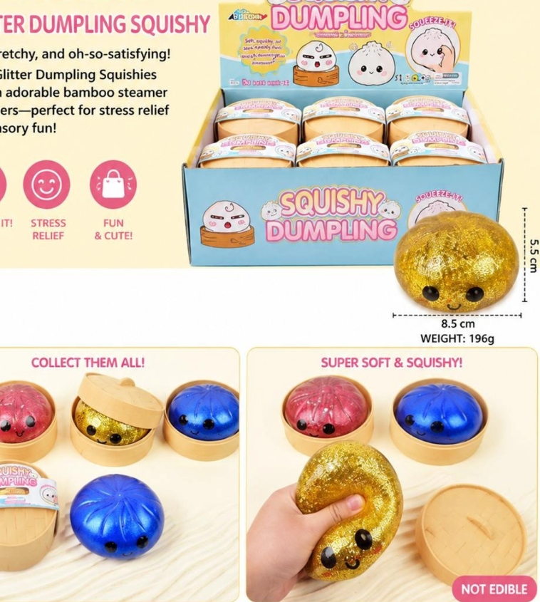 Glitter Squishy Dumpling 4in