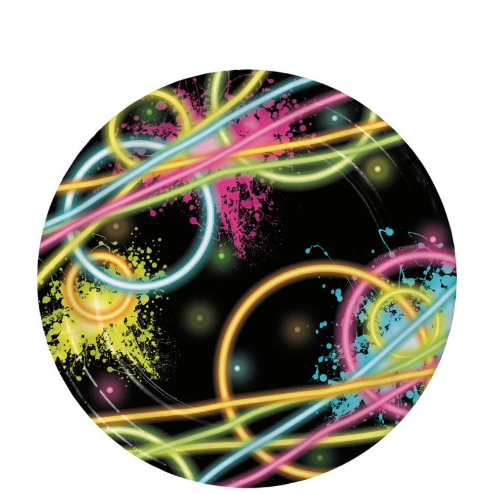 Glow Party 7in Dessert Plates 8ct