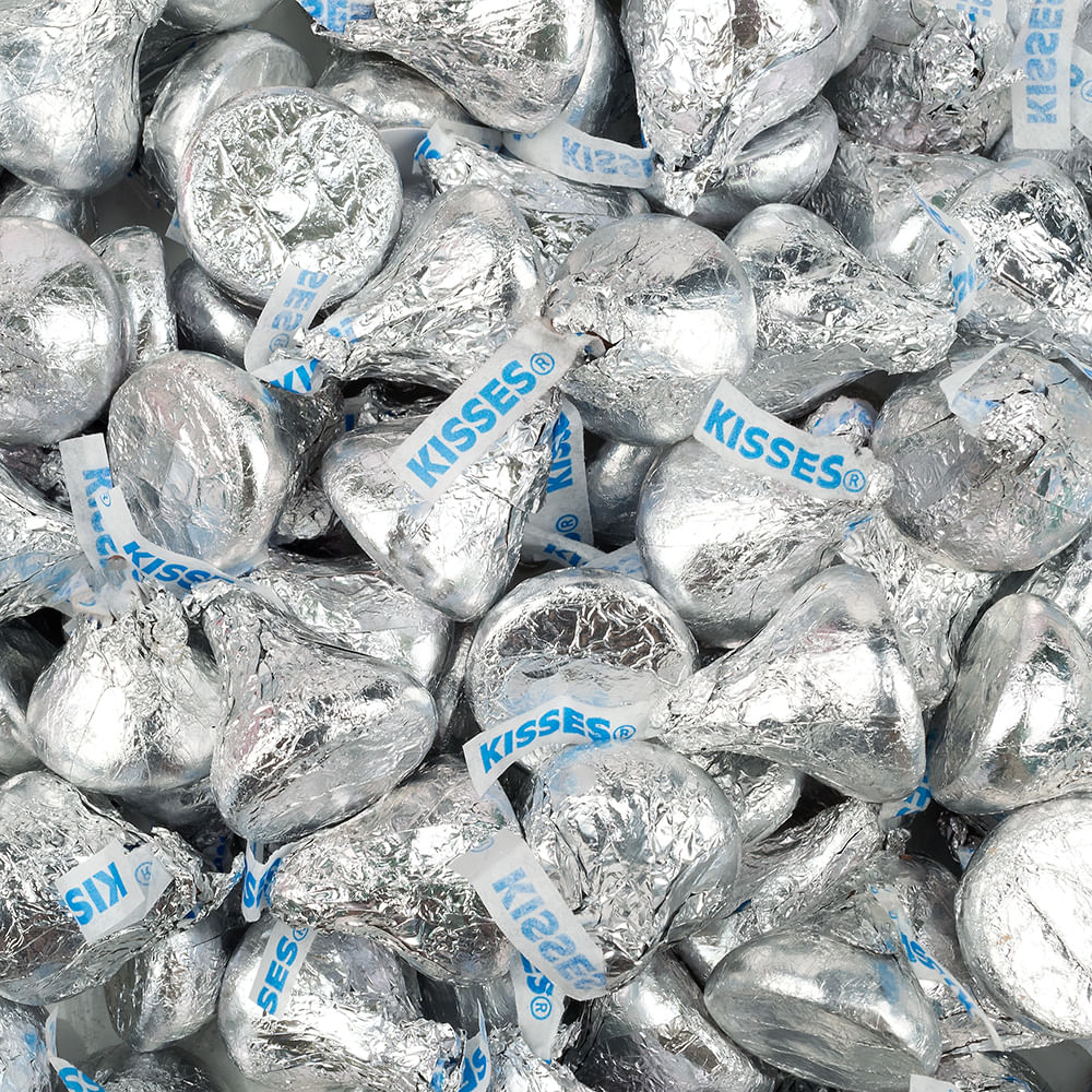 Milk Chocolate Hershey's Kisses 50ct Bag Silver