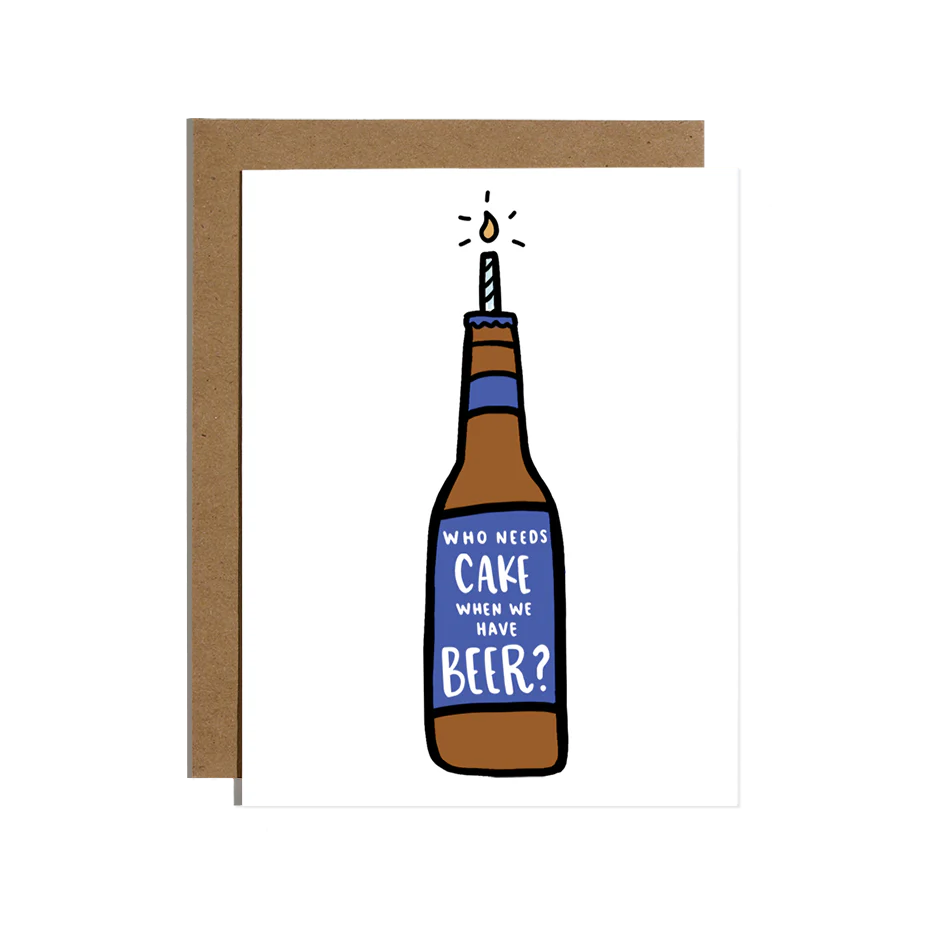 Cake Beer Birthday Card