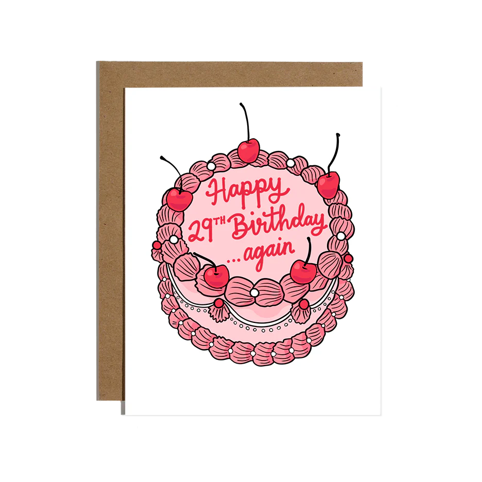Happy 29th Birthday Again Card