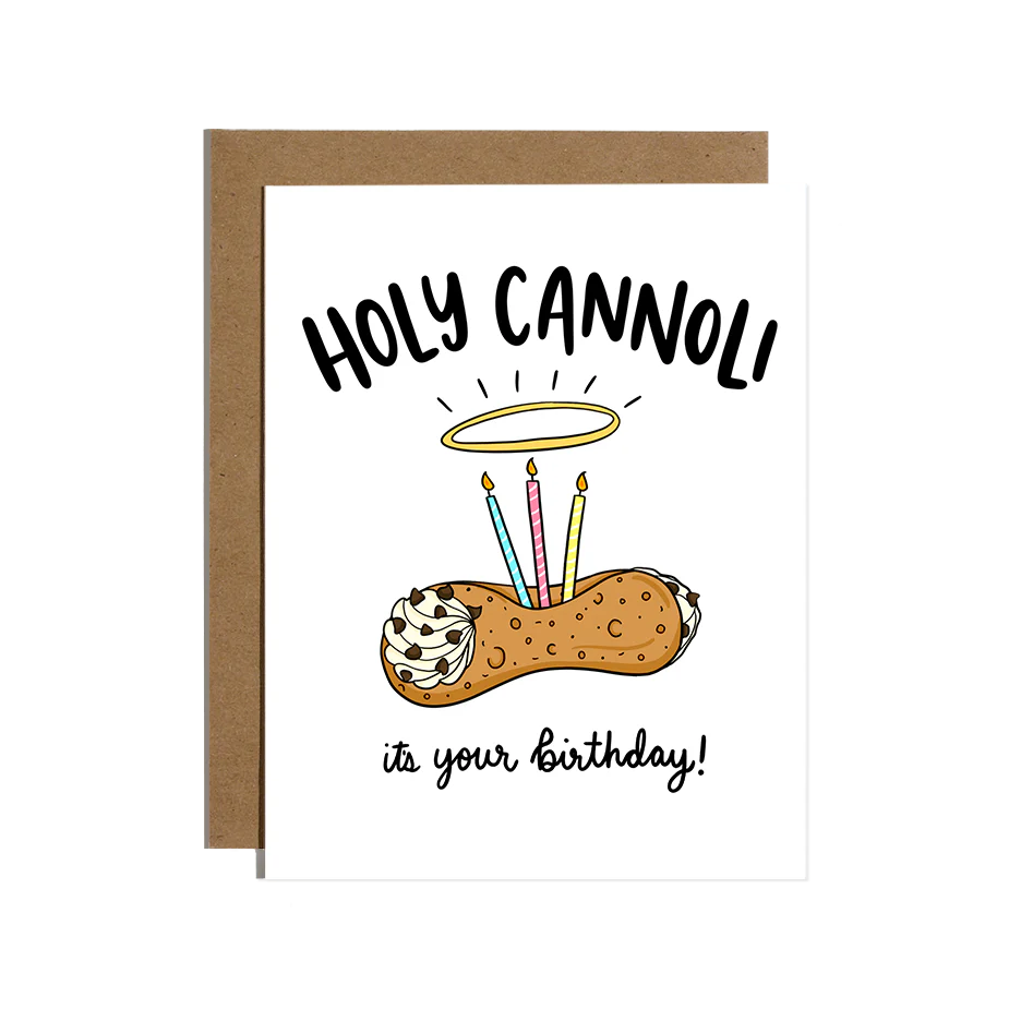 Holy Cannoli Birthday Card