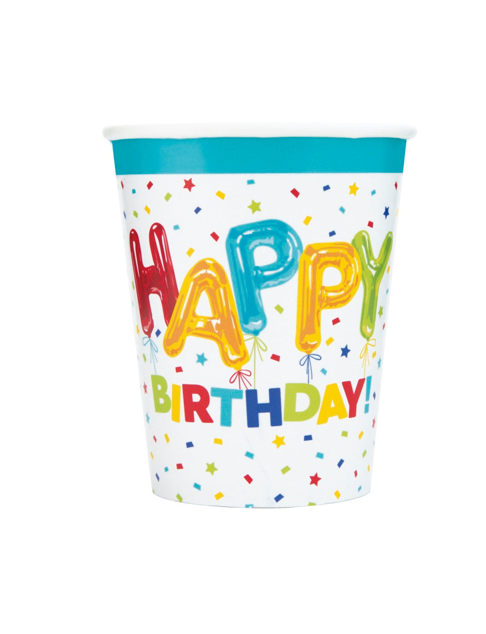 Happy Balloon Birthday 9oz Paper Cups 8ct