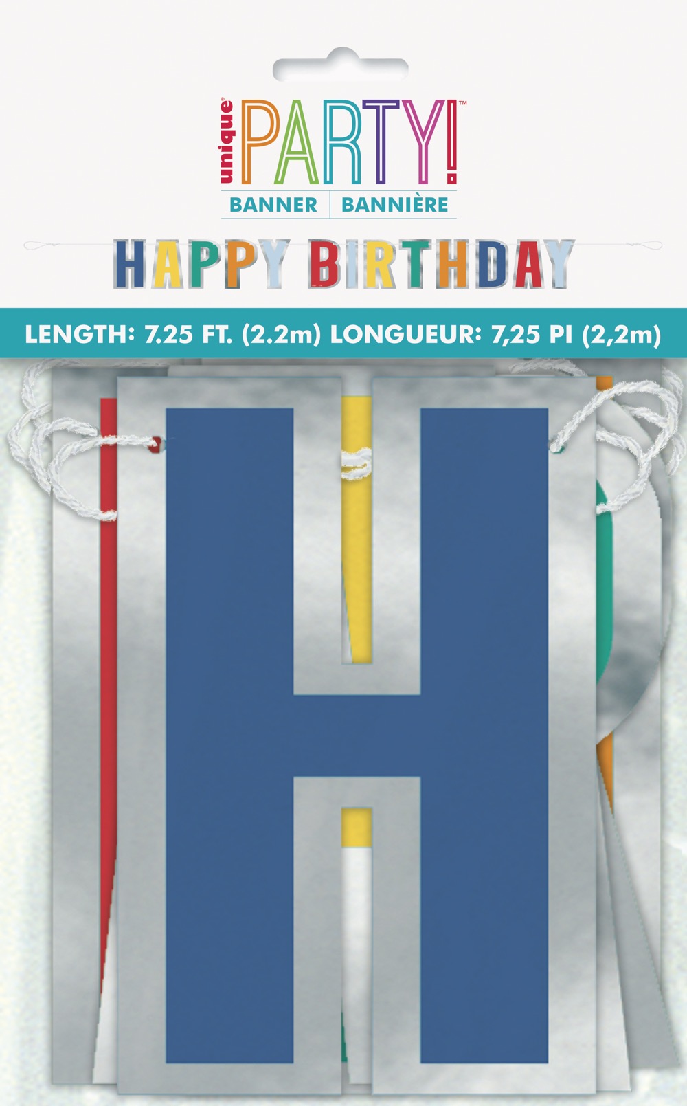 Happy Birthday Dots Foil Happy Birthday Letter Banner 7.25ft
