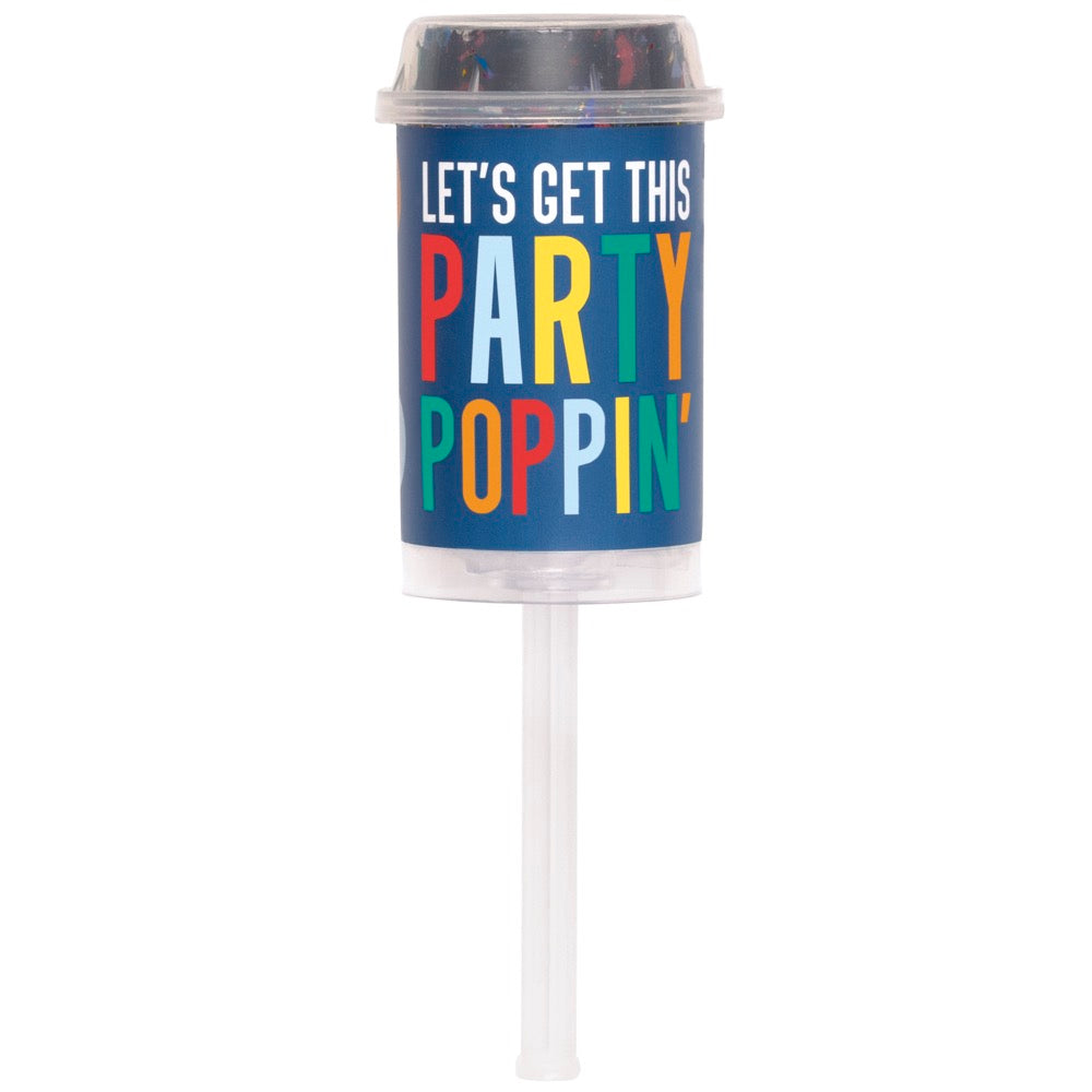 Happy Birthday Dots Multicolor Foil Confetti Push Popper