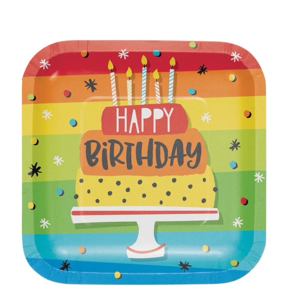 Hoppin' Birthday Cake 7in Dessert Plates 8ct