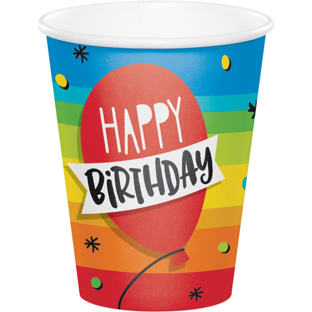Hoppin' Birthday Cake 9oz Paper Cups 8ct