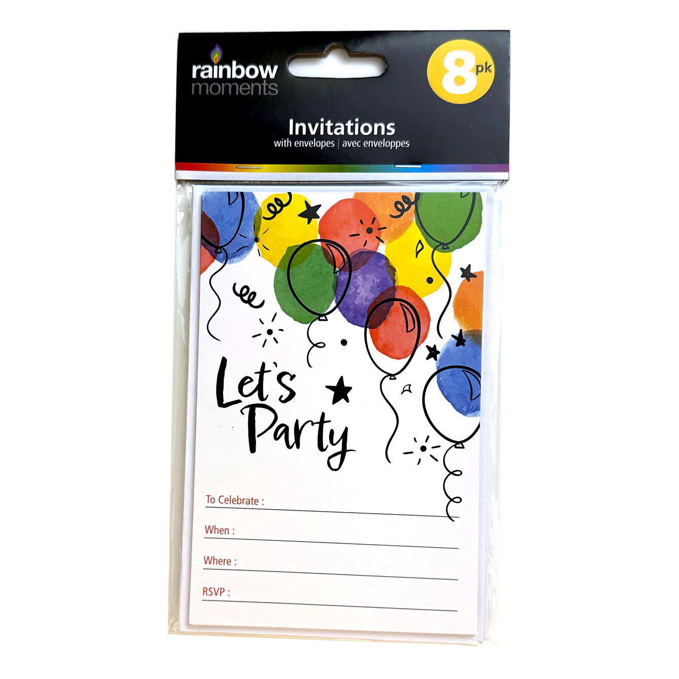 Let's Party Invitations 8ct