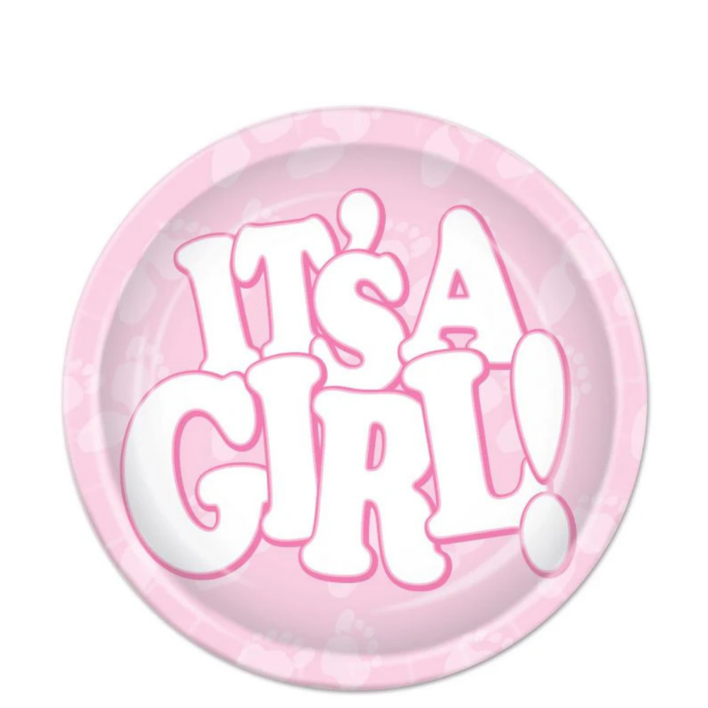It's A Girl! 7in Dessert Plates 8ct