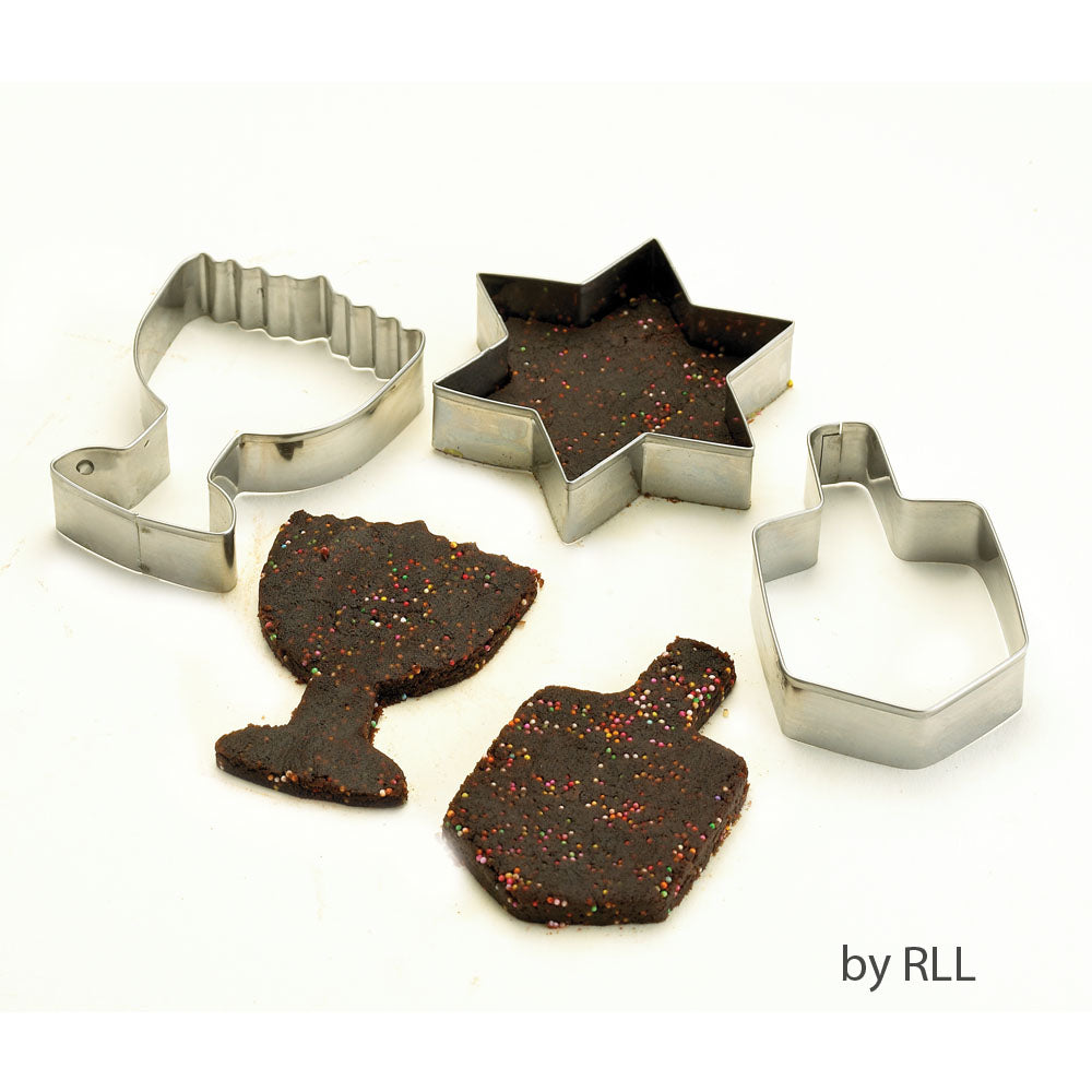 Set of 3 Chanukah Stainless Steel Cookie Cutters
