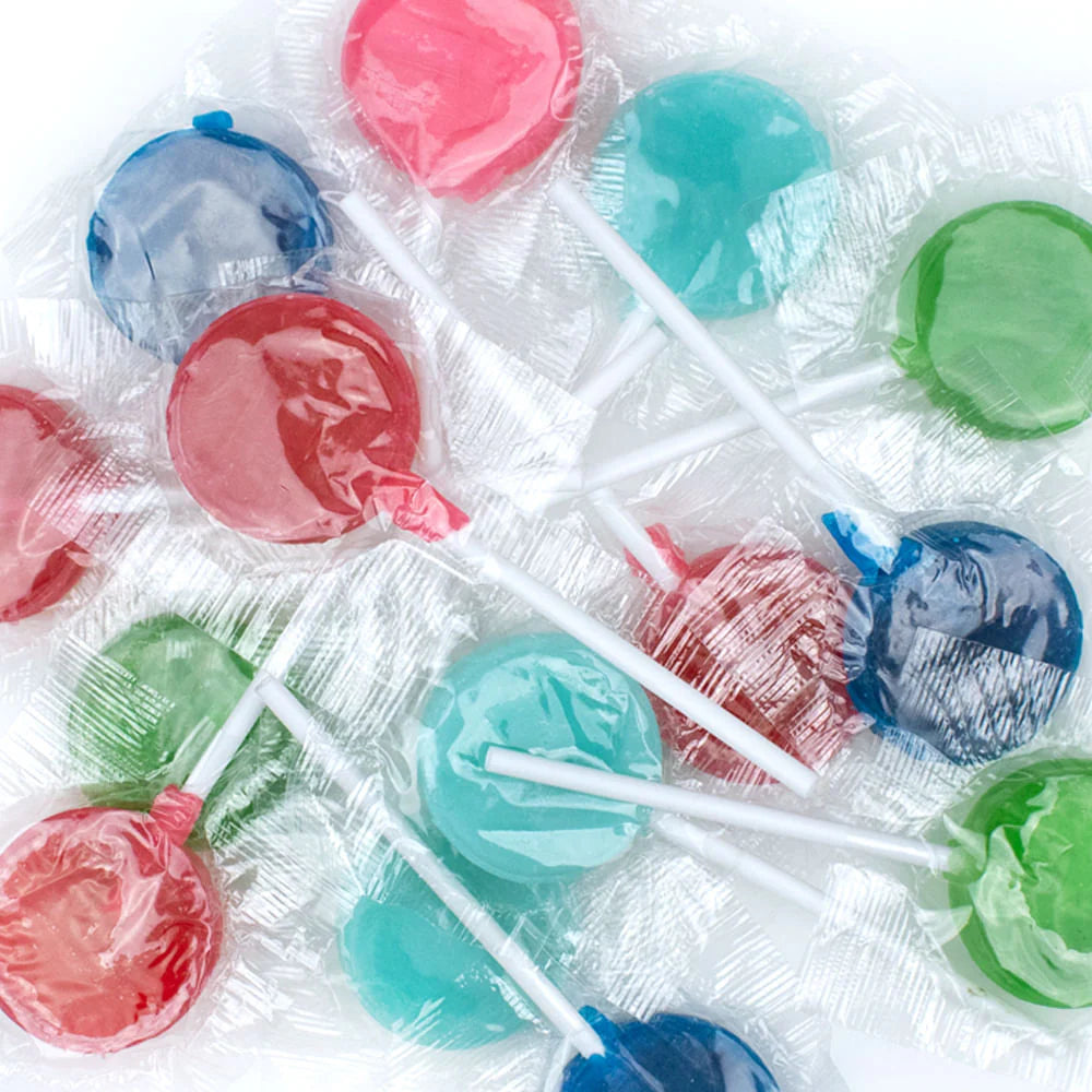 Flat Lollipops 40ct Bag Purple