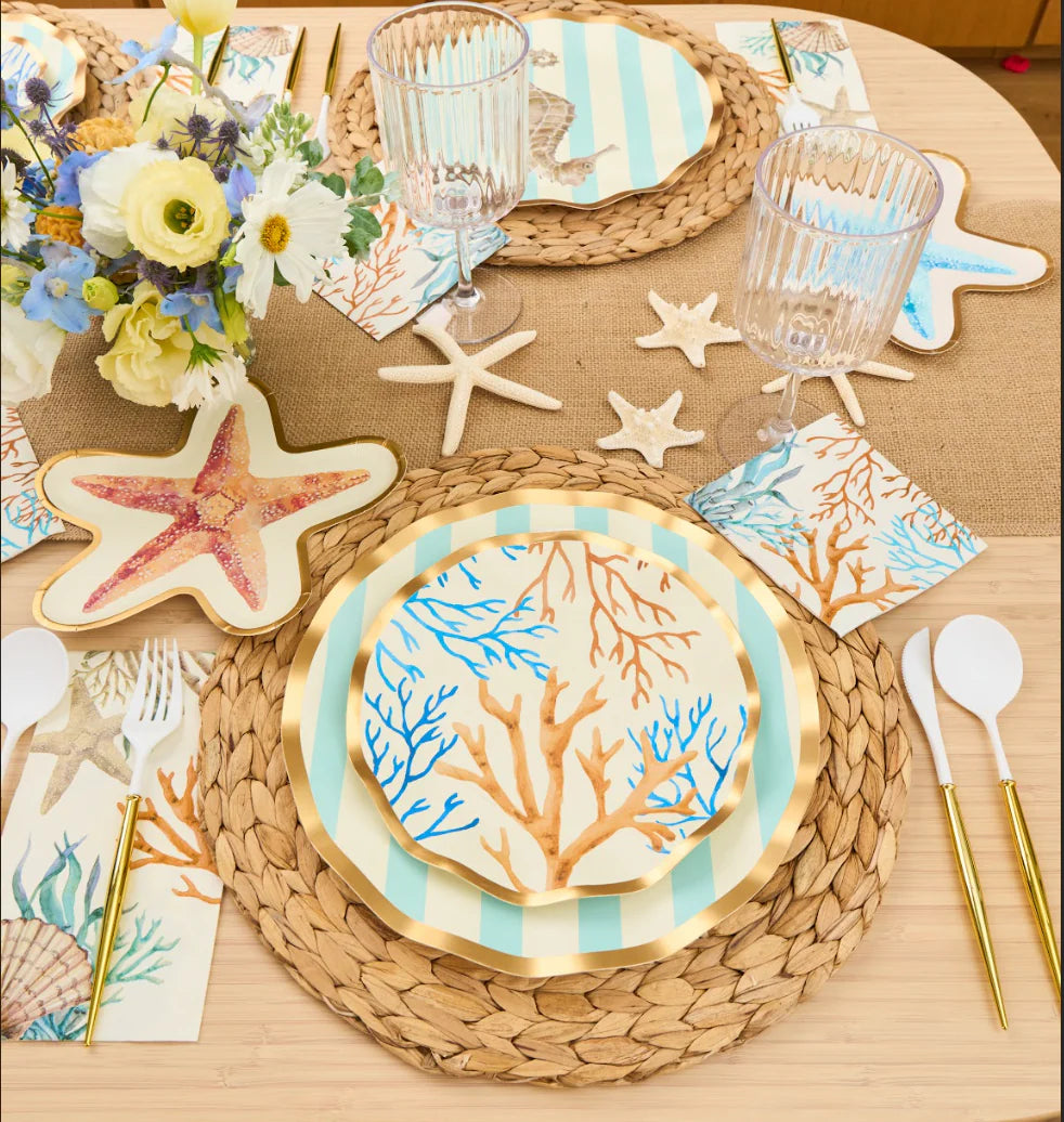 La Mer 8in Shaped Salad/Dessert Plates 8ct