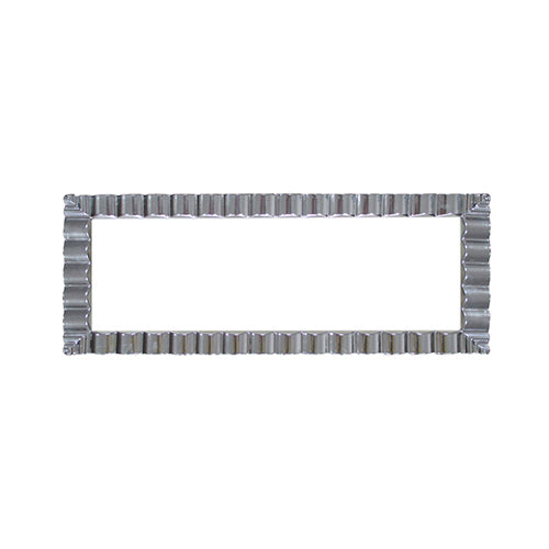 Decorative Wavy Trays - White w/ Silver Edge