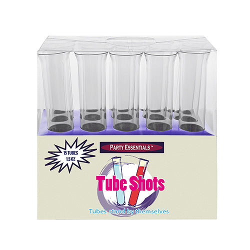 1 oz. Tube Shots Box Set Clear - 15 Ct.