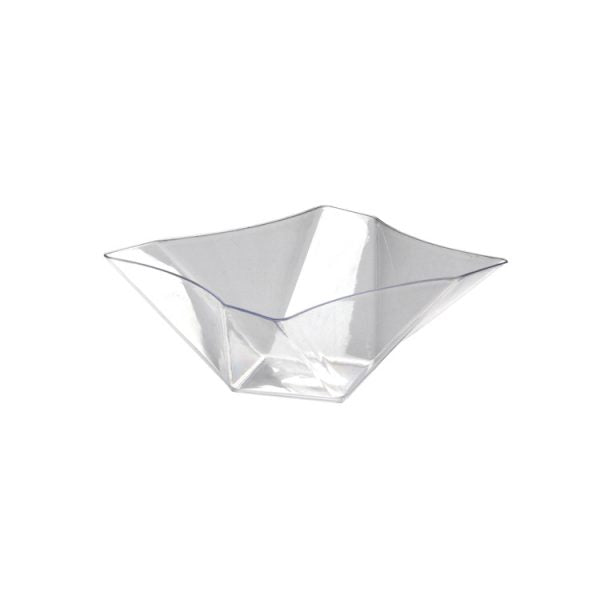 Twisted Square Serving Bowls - Clear
