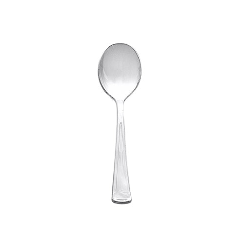 Plastic Soup Spoons - Silver 50 Ct.