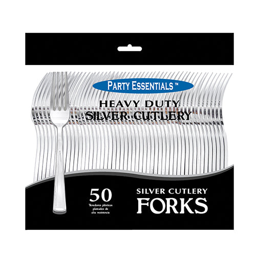 Plastic Forks - Silver 50 Ct.