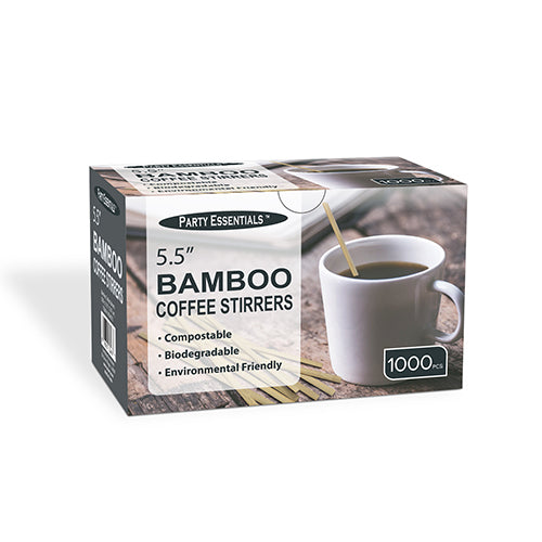5.5" Bamboo Coffee Stirrers - 1000 Ct.