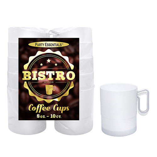 8 oz. Bistro Coffee Cups - White 10ct