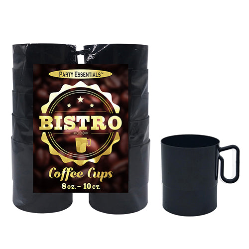 8 oz. Bistro Coffee Cups - Black 10ct