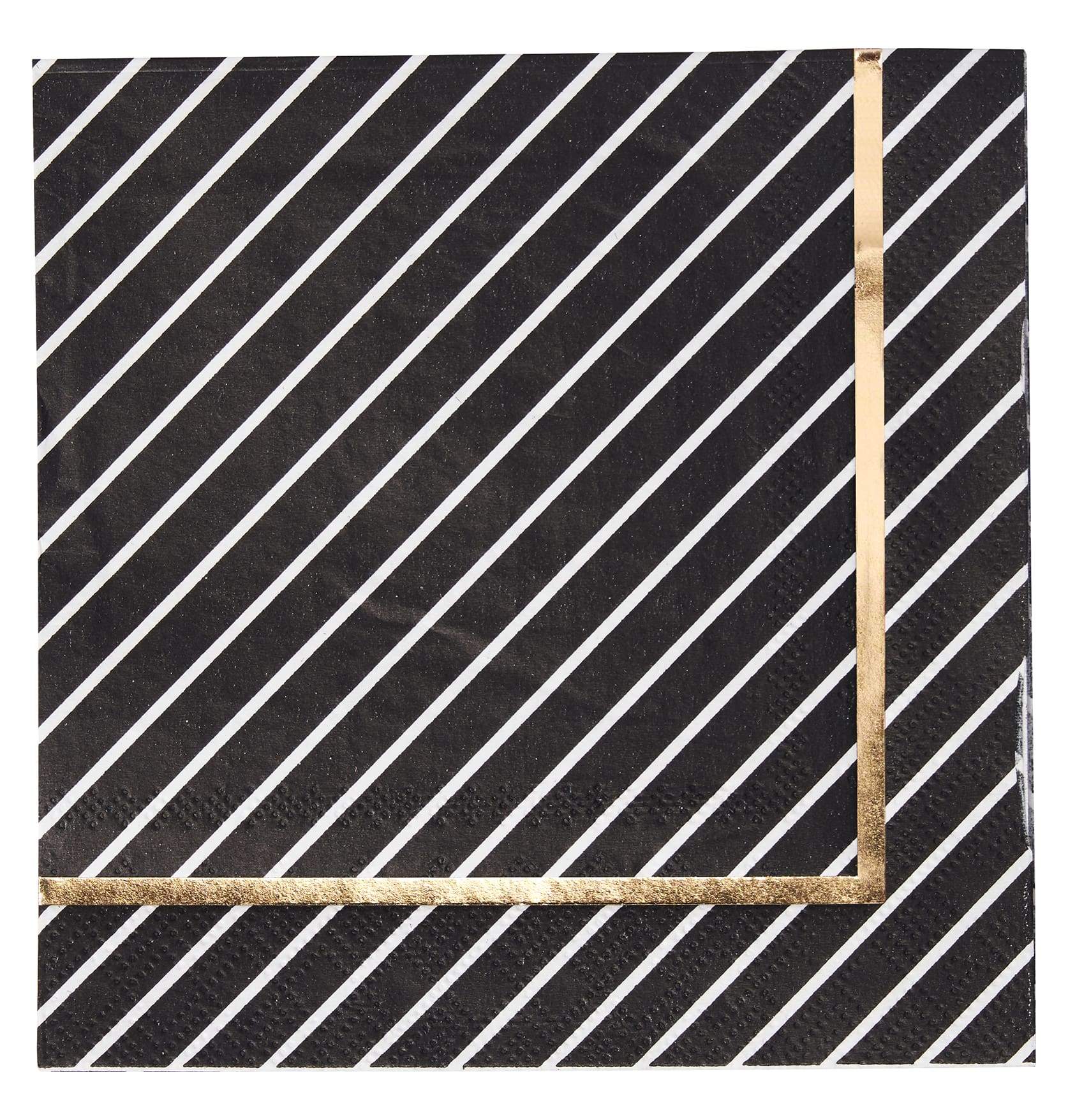 Black and Gold Cocktail Napkins 20ct