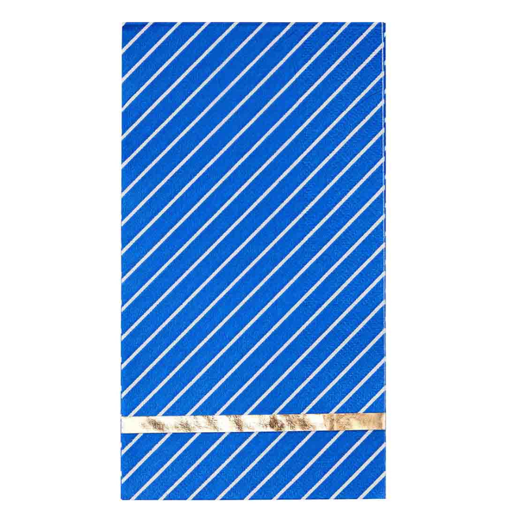Blue and Gold Guest Towels 20ct
