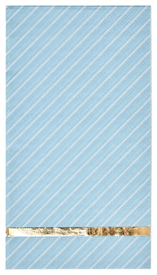Sky Blue and Gold Guest Towels 20ct