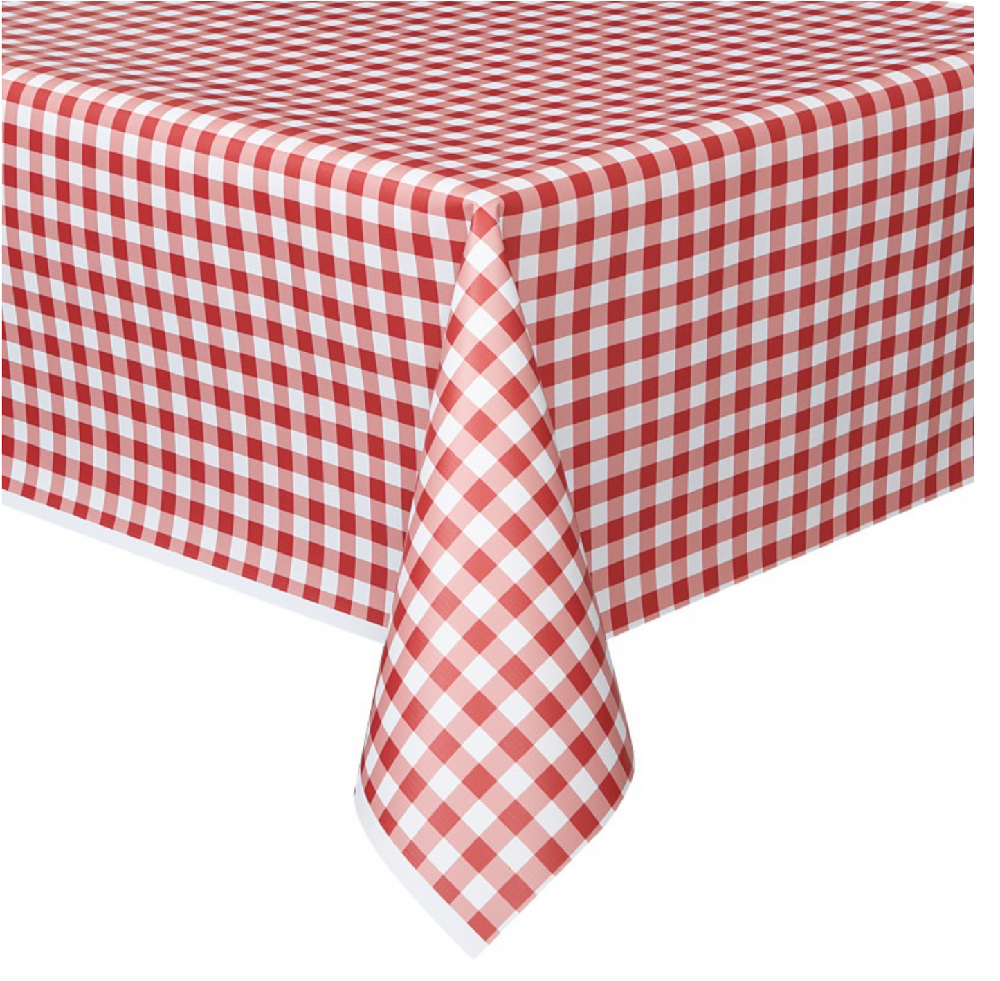 Red Gingham Rectangular Plastic Table Cover 54 x 84