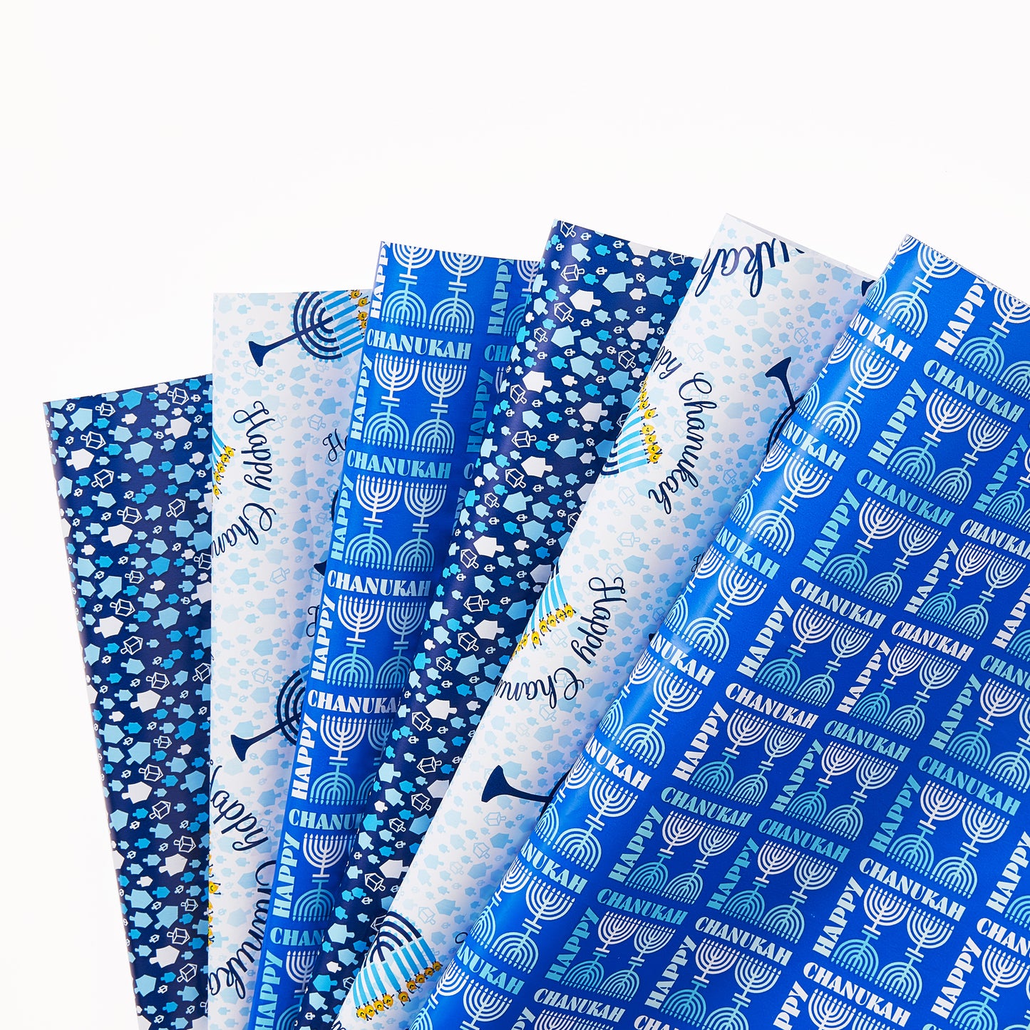 Chanukah 30 Square Feet Gift Wrap Rolls - 1 Assorted Roll
