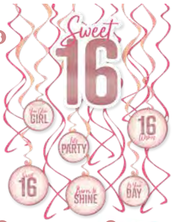 Blush Sweet 16 Swirl and Cutout Kit