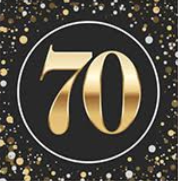 "70" Luncheon Napkins (16/Pkg)
